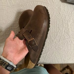 Birkenstocks Boston Habana Oiled Leather Clogs